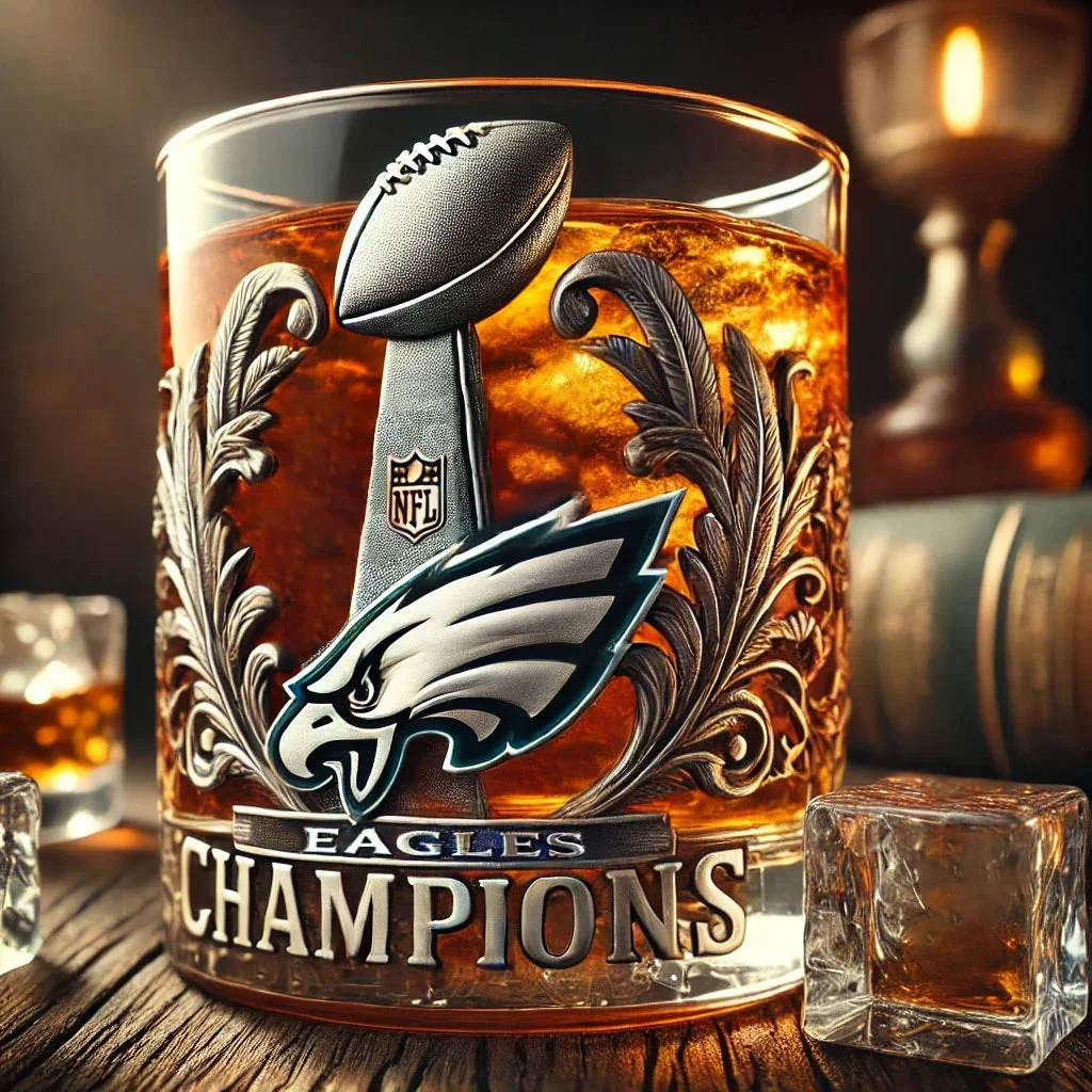 Eagles Champions Whiskey Glass