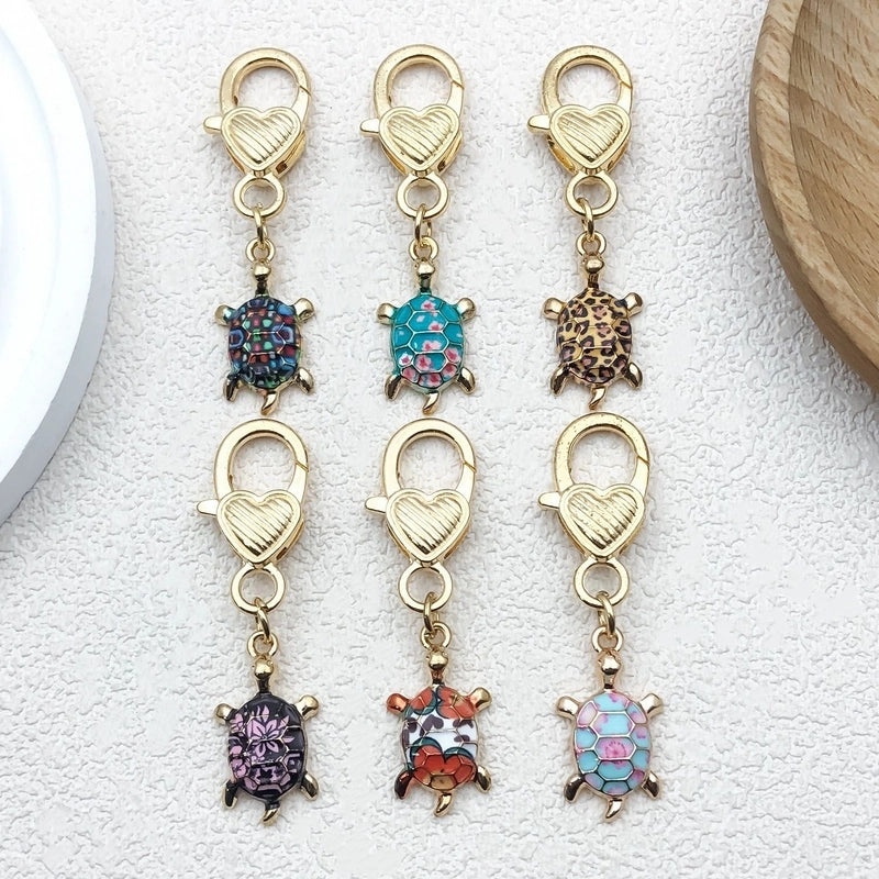 Cute Marine Style Starfish Mermaid Shell Alloy Enamel Bag Pendant Keychain