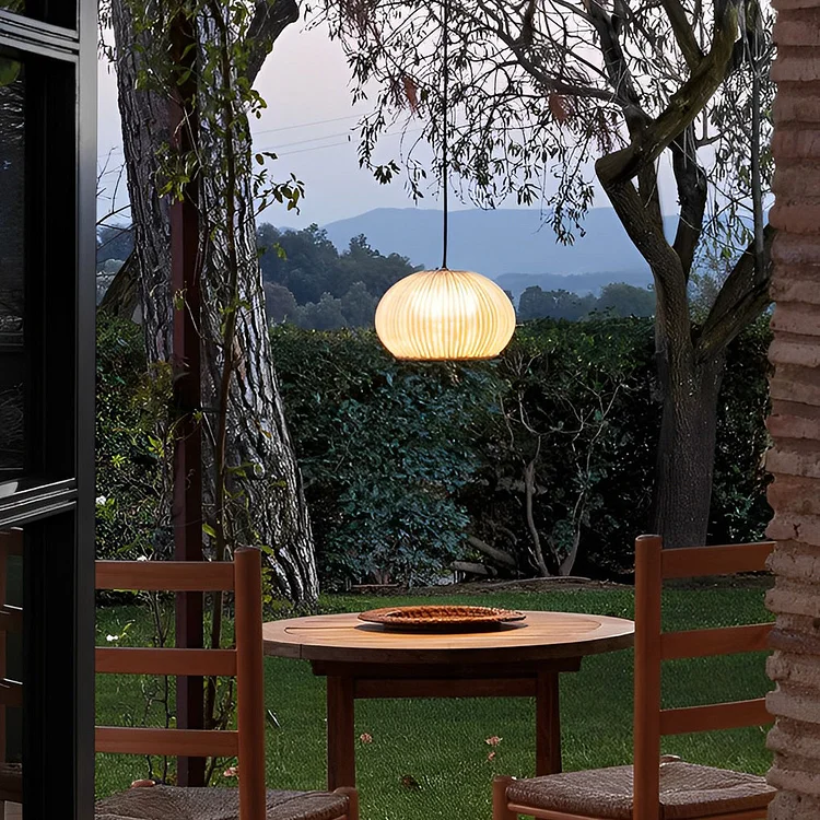 Lantern Shaped Waterproof Rattan Modern Outdoor Wall Lamp Chandelier - Appledas