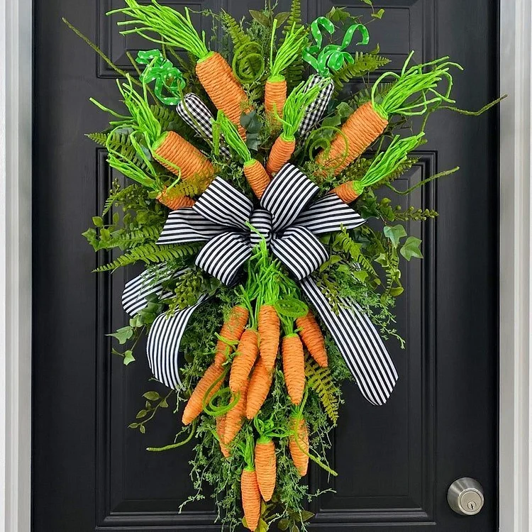 🥕Easter Sale🥕Rustic Organic Carrot Wreath|Spring Wreaths for Front Door