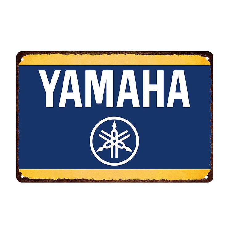 YAMAHA - Vintage Tin Signs/Wooden Signs - 7.9x11.8in & 11.8x15.7in