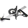 Stainless steel ruler with 3 aluminum parts Multi-function combination ruler Precision angle measuring instrument