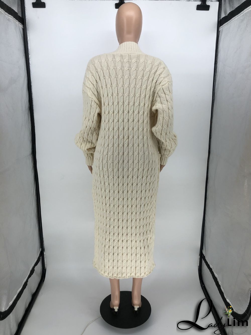 Women Winter Long Sleeve Plush Long Sweater Jacket