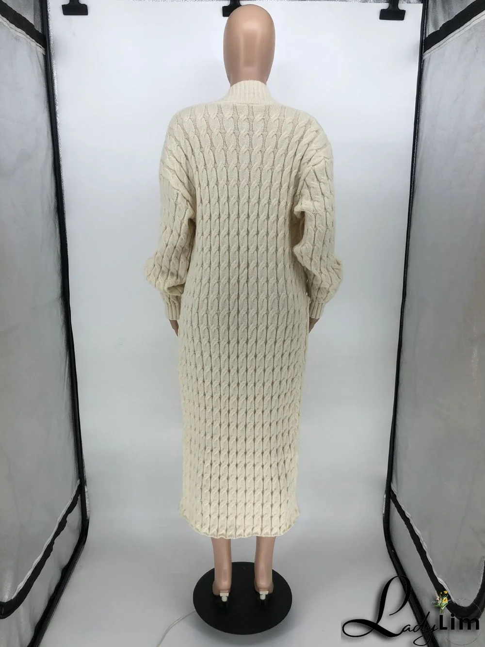 Women Winter Long Sleeve Plush Long Sweater Jacket