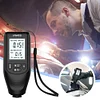 0-2000UM Coating Thickness Gauge FE/NFE Car Paint Film Thickness Tester(Black)