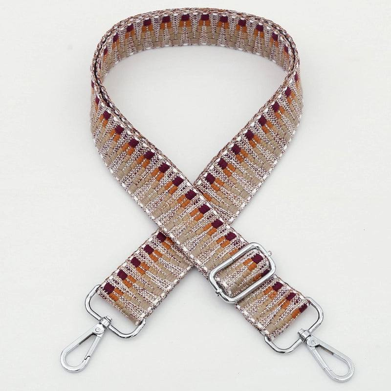 Polyester Cotton Stripe Bag Strap