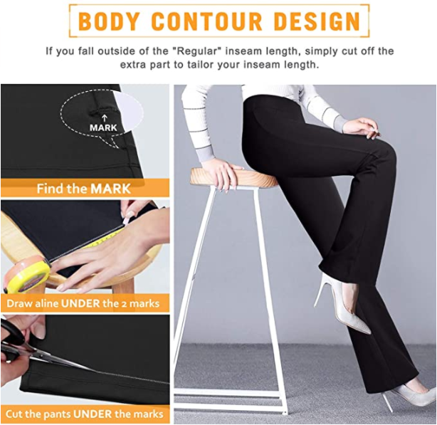FEOYA Bootcut Yoga Pants with Pockets for Women High Waisted