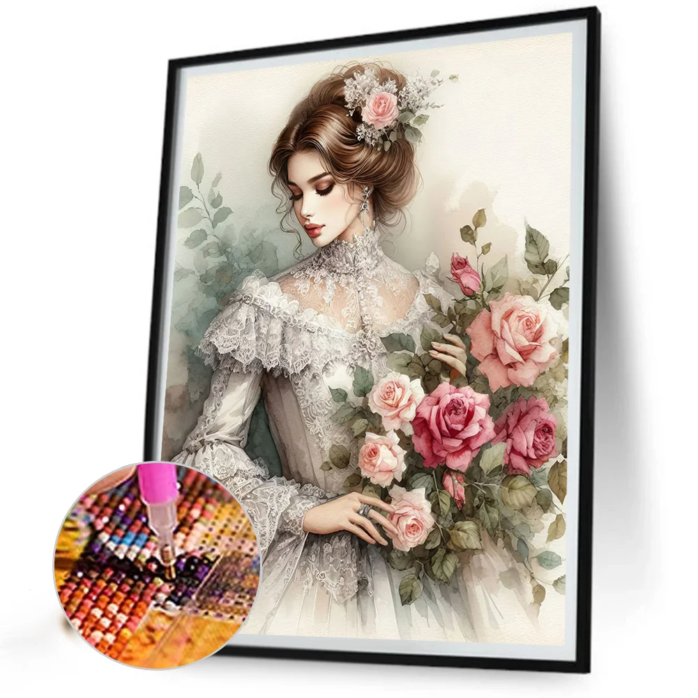 Diamond Painting - Full Round Drill - Lady(Canvas|40*50cm)