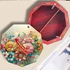 5D DIY Diamond Art Painting Snack Storage Box with Lid Wood Container (Flower)