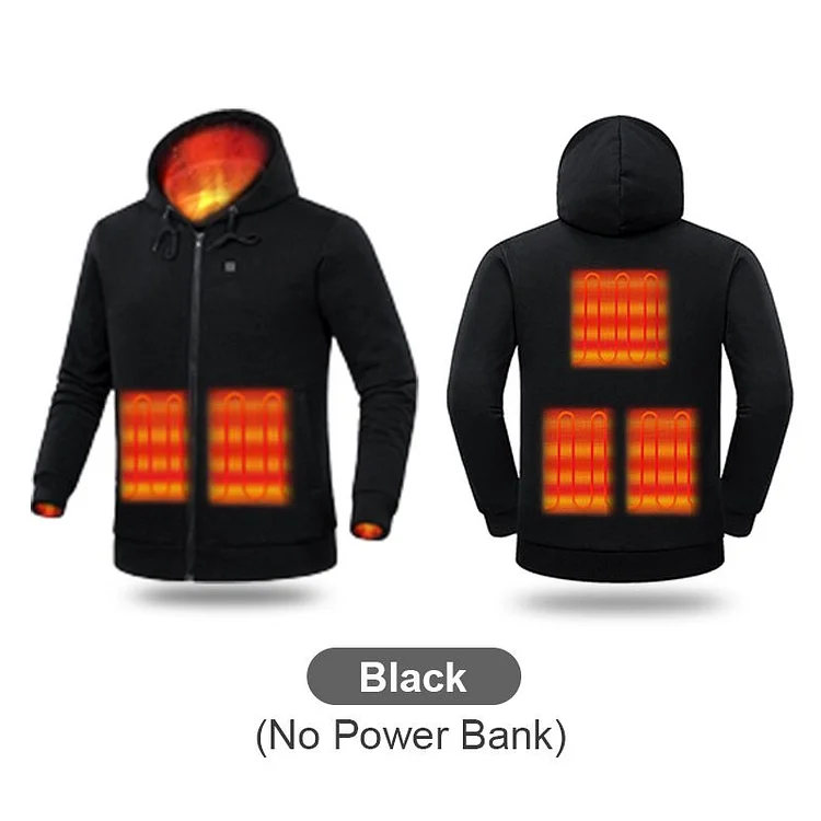 New Upgraded-Warm Gift! USB Heated Casual Hoodie Jacket