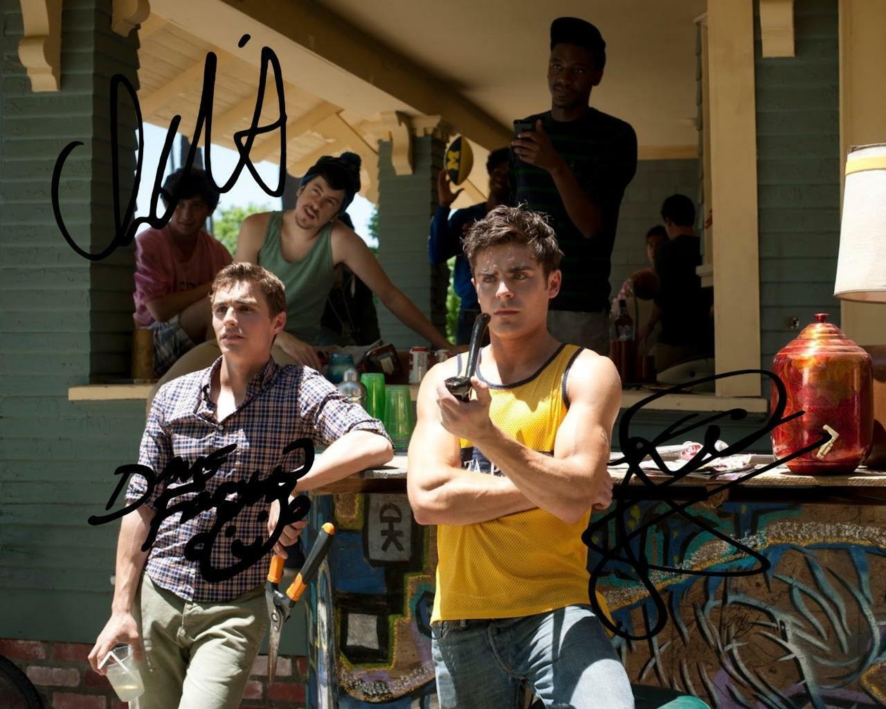 Bad Neighbours Zac Efron & Dave Franco SIGNED AUTOGRAPHED 10X8