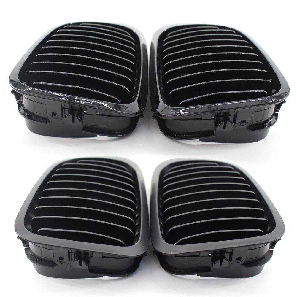 

Kidney Grill Matte Gloss Black for BMW E46 2-Door Coupe Cabriolet 1999-2002, Hoarse black, 501 Original