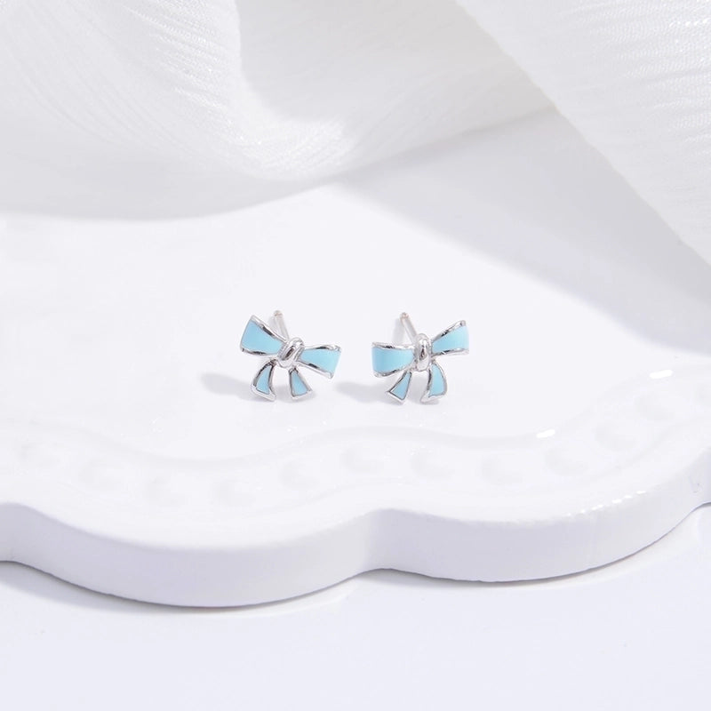 1 Pair 22K Gold Plated Rhodium Plated 925 Sterling Silver Zircon 925 Sterling Silver Earrings Penguin Cherry Crown Ear Studs