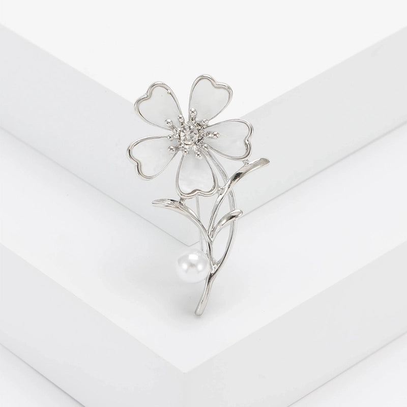 Elegant Minimalist Pin Flower Alloy Women’s Brooches