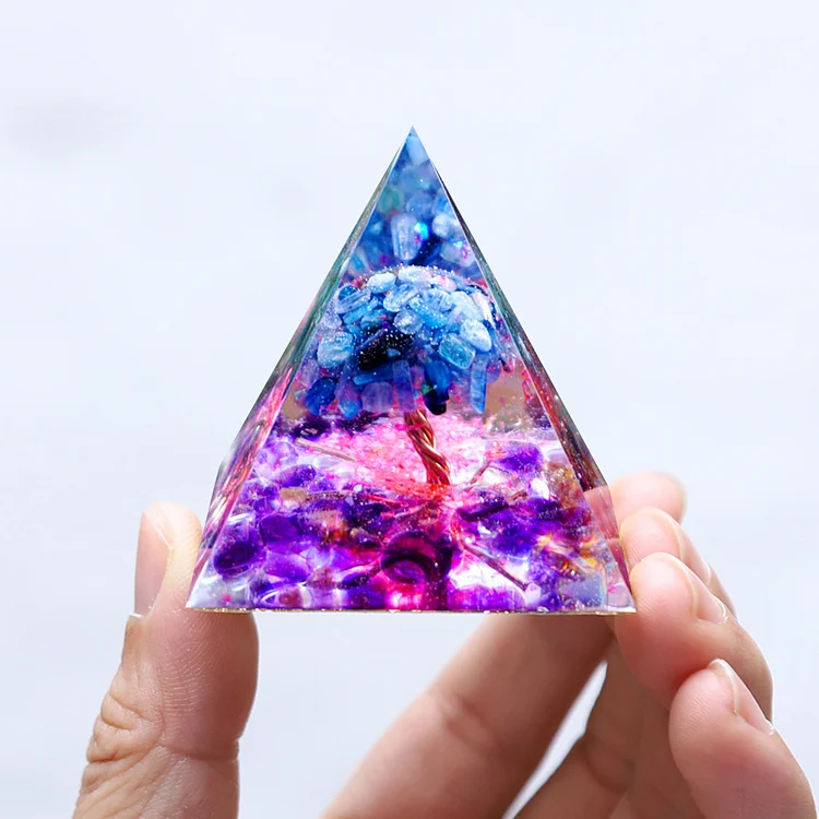 5cm Orgonite Pyramid Orgone Energy Converter Crystal Stone Heal Chakra (D)