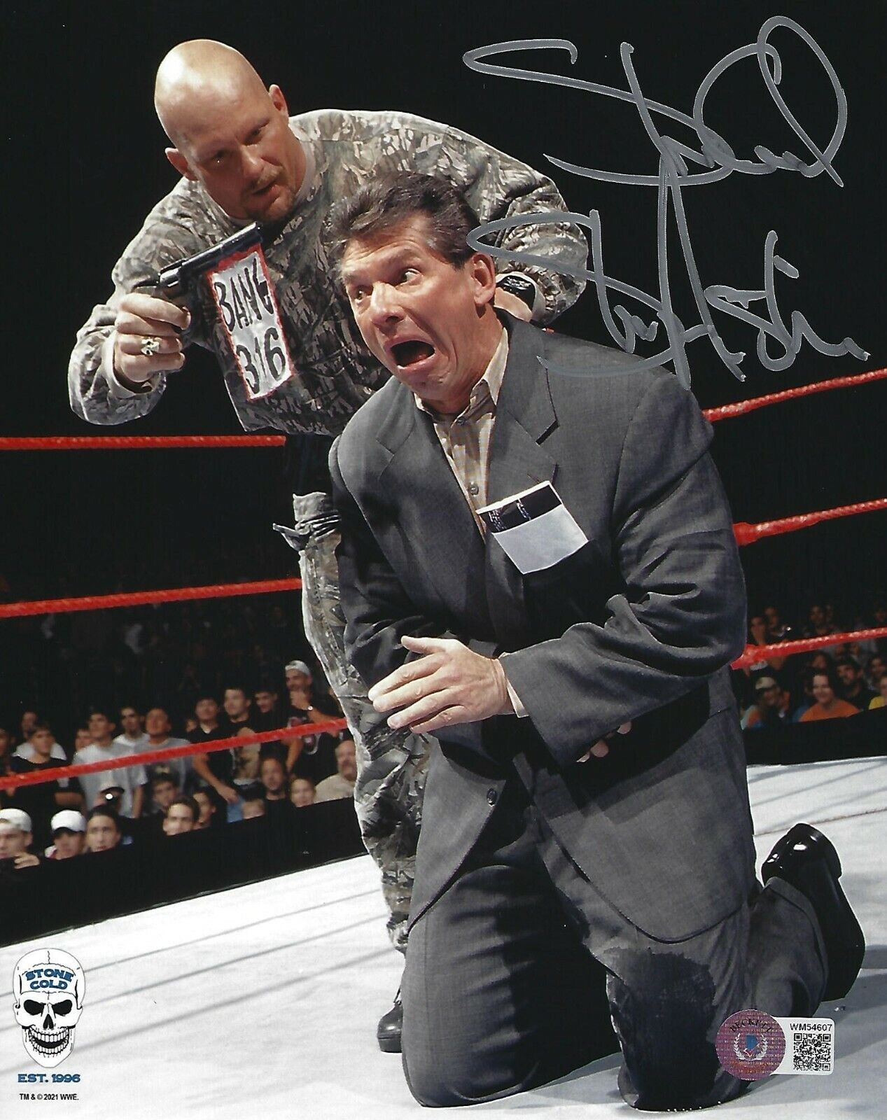 Stone Cold Steve Austin Signed 8x10 Photo Poster painting BAS COA WWE Vince McMahon Bang Picture