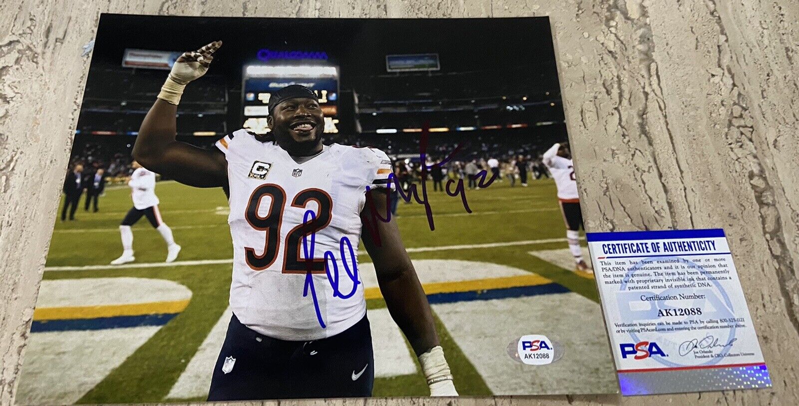 Pernell McPhee Ravens Chicago Bears Autographed Signed 8X10 Photo Poster painting PSA/DNA COA