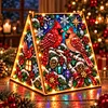DIY Wooden Diamond Painting Pearl Tent House with Lights, Holiday Tabletop Art Craft Kit with String Lights, Christmas Home Decor Gift