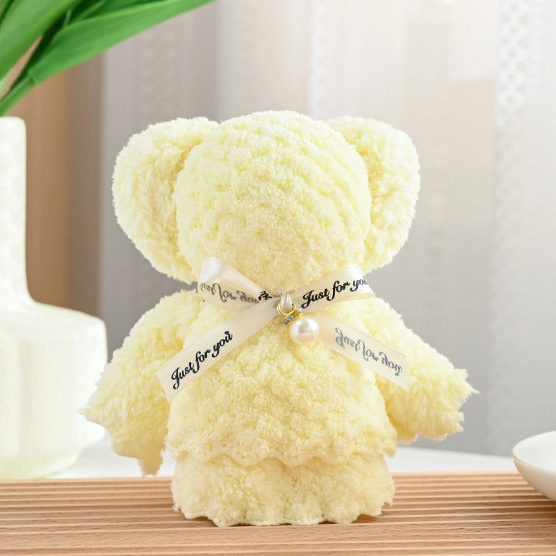 5 Pieces Coral Fleece Pineapple Pearl Bear Towel Gift Small Gift 30*30 Opening Gift Welfare Gift