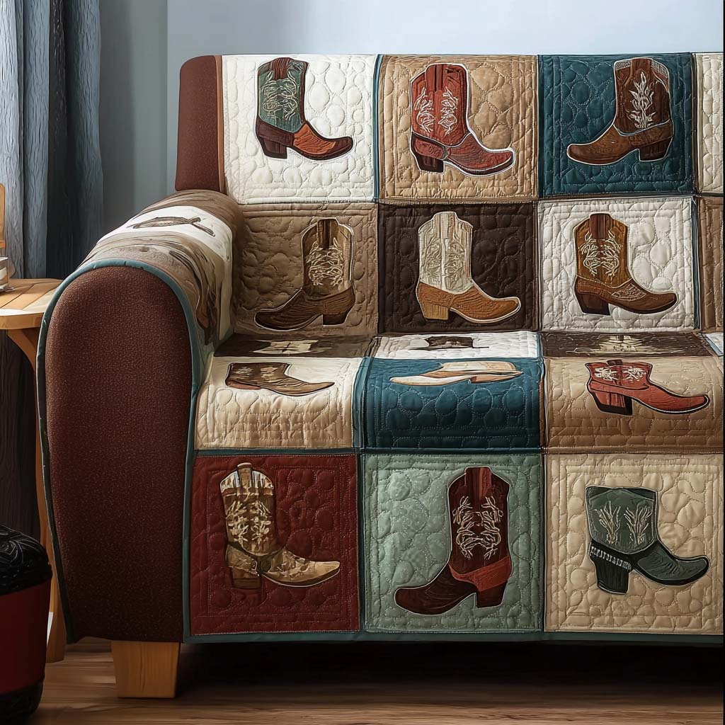 Western Charm Quilted Sofa Cover NCU0NT10820 everthome