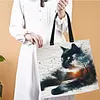 Silhouette Cat-11CT DIY Stamped Cross Stitch Shopping Bag 40*40cm