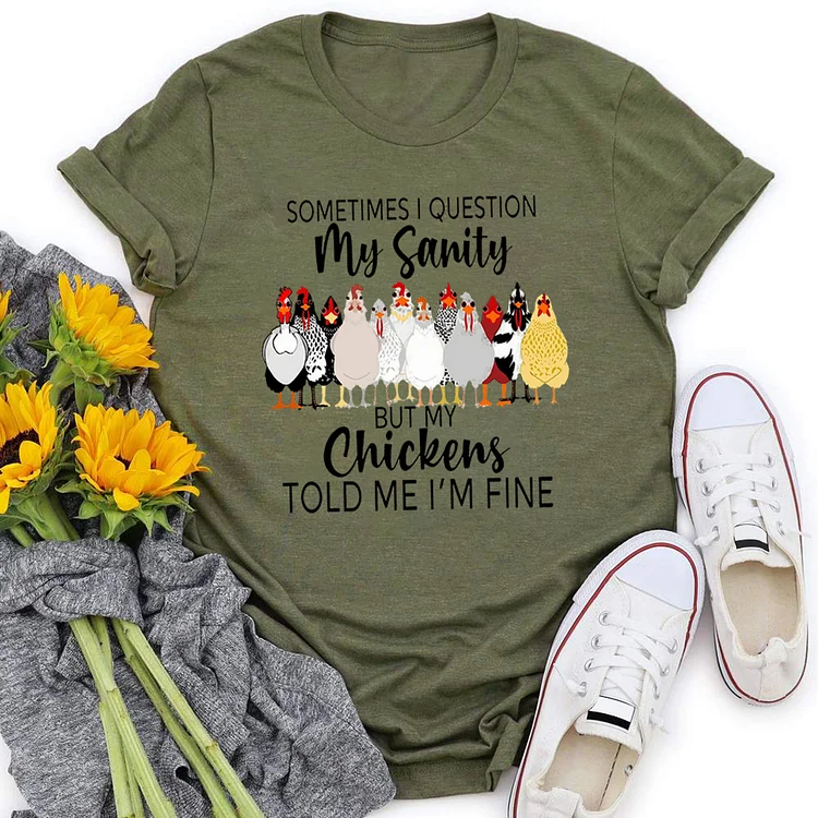 Ladies Chicken T-Shirt Tee-014806