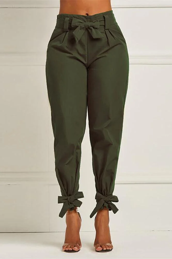 Casual Bow Personalized  Feet Pants