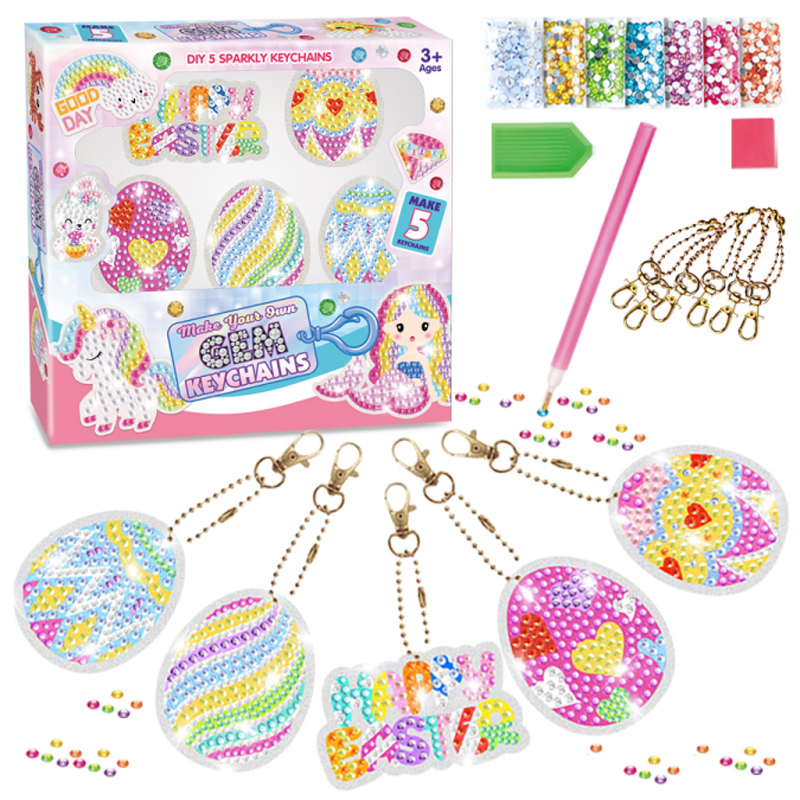 

5pcs Easter Bo* - 5D DIY Craft Keychain, 05, 501 Original