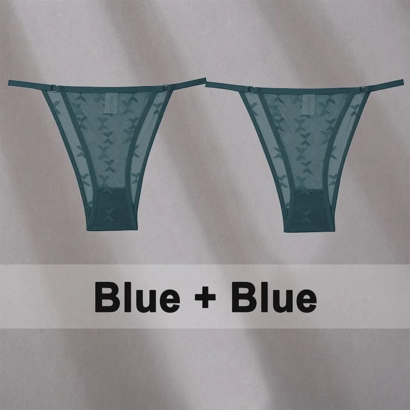 Billionm Lace Panties for Women Solid Color Intimates Underwear Perspective Low Waist Underpants Female Soft Breathbale Lingerie