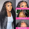 Rosabeauty 250% 30Inch Loose Deep Wave Lace Front Wig 13x6 Transparent Human Hair Wigs Remy Curly 4X4 Lace Closure Wig For Women