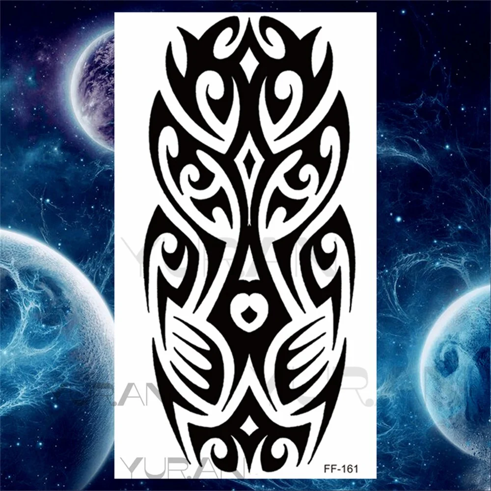 Sdrawing Tiger Temporary Tattoos For Women Men Realistic Wolf Scary Thorns Maori Compass Fake Tattoo Stickers Arm Body Tatoos DIY