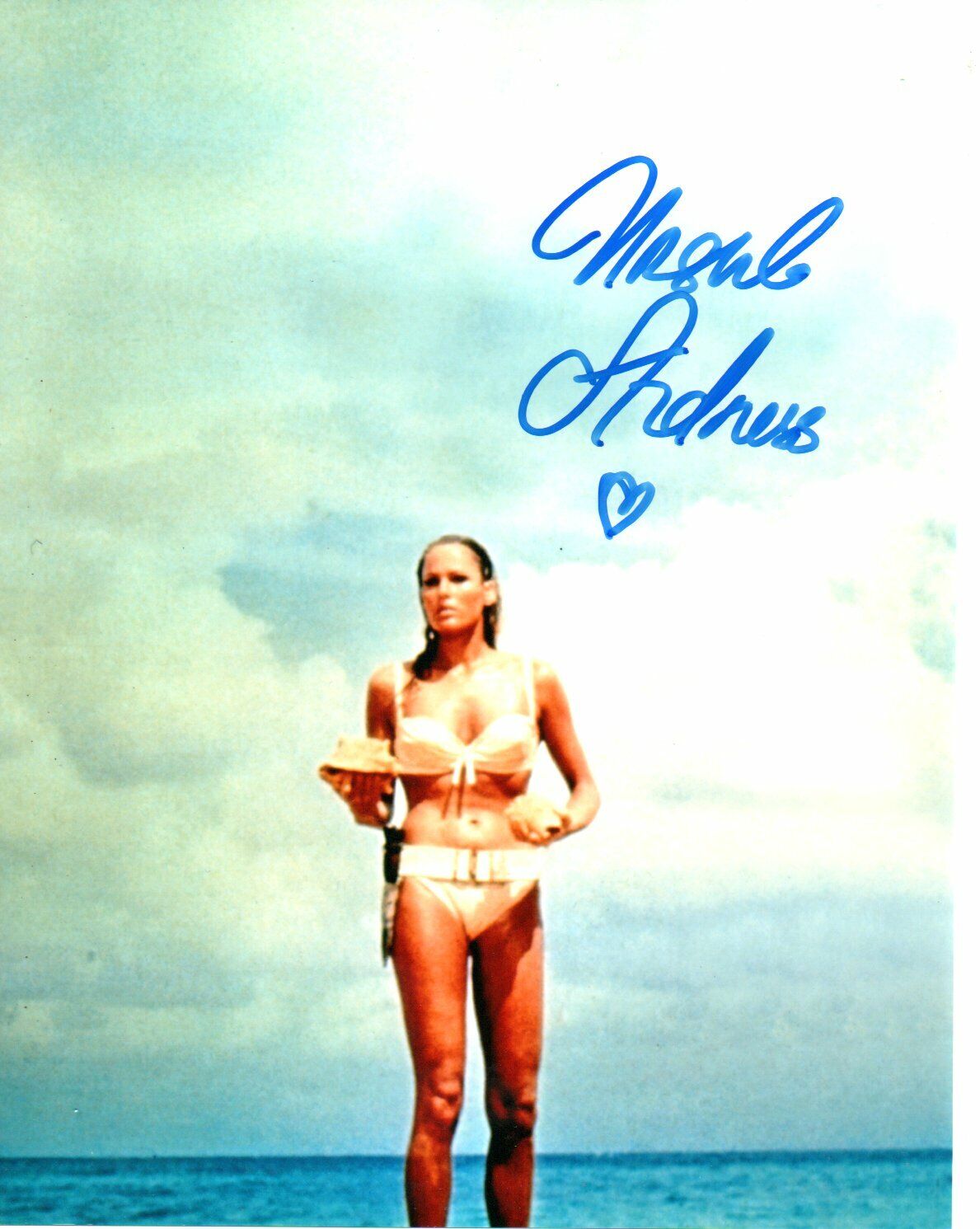 Genuine Hand Signed Ursula Andress Dr No Photo Poster painting 10 x 8 Photo Poster painting  James Bond COA