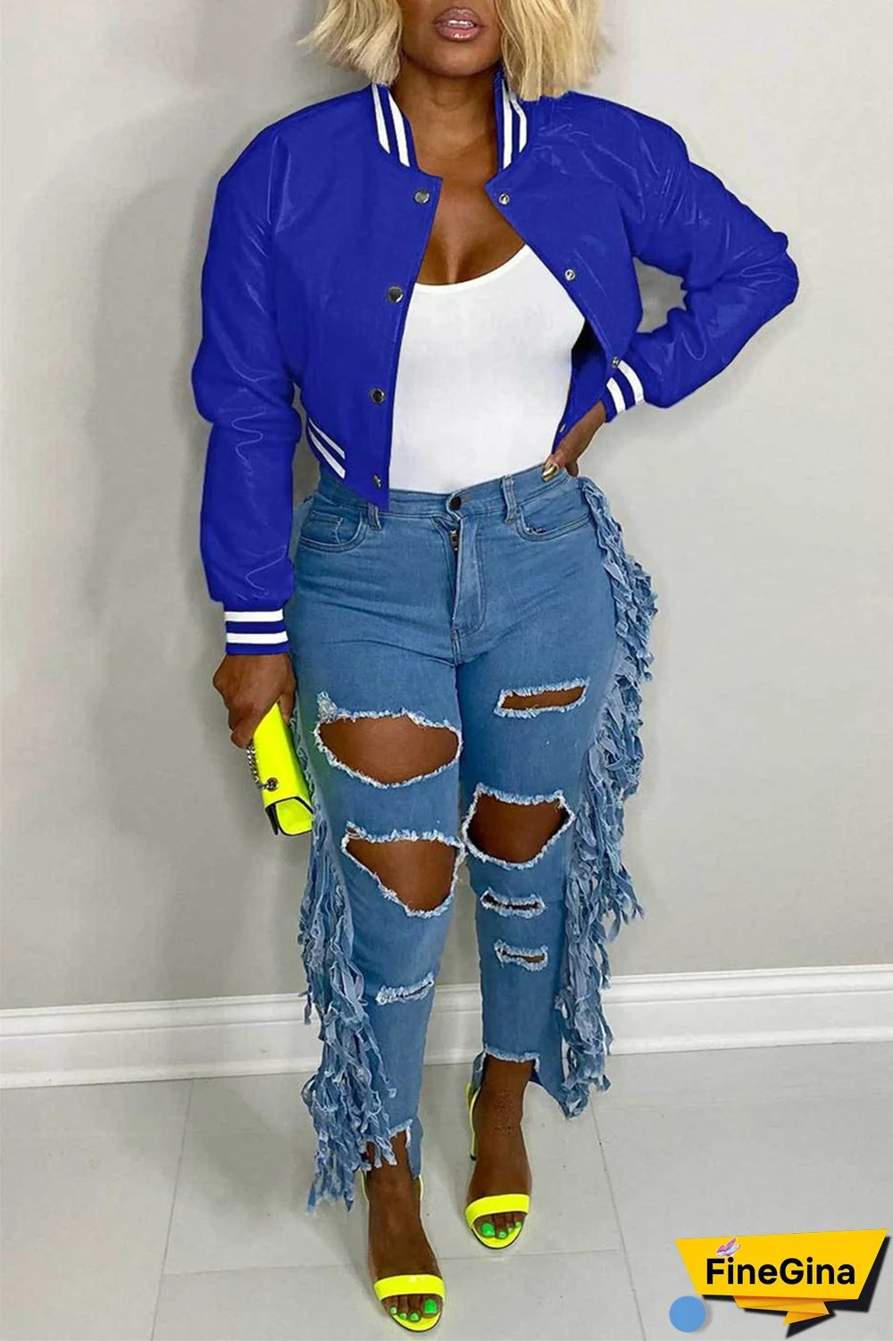 Black Casual Solid Patchwork Conventional Collar Outerwear