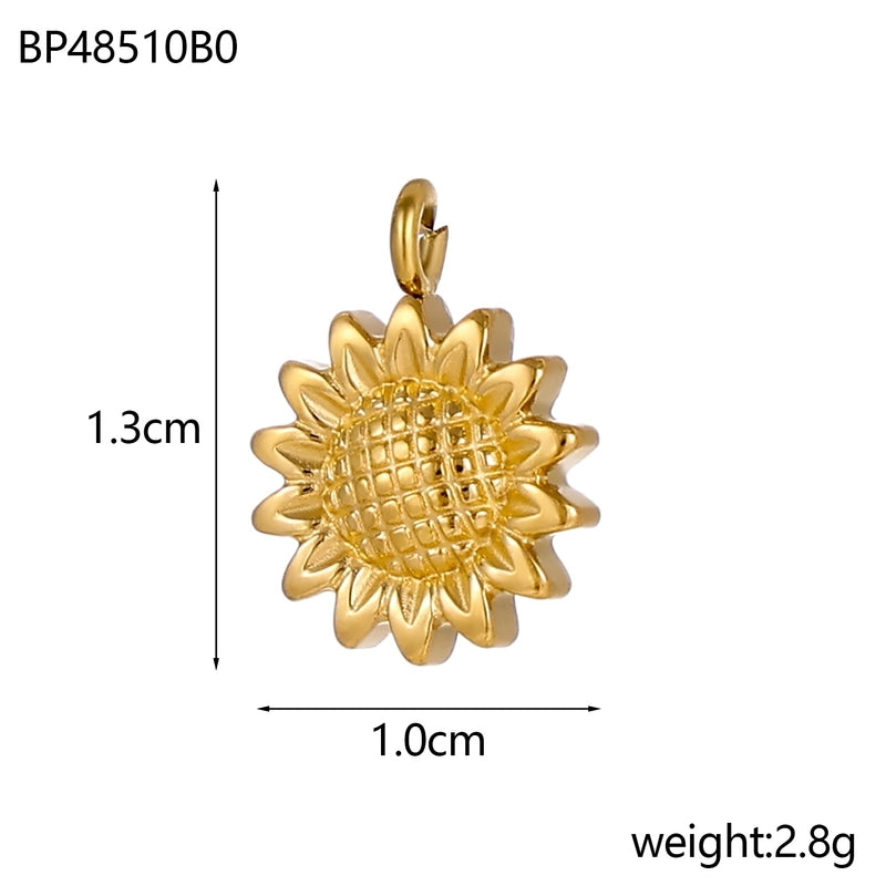 1 Piece 20*32mm Titanium Steel Zircon Starfish Ocean Shell Pendant Jewelry Accessories