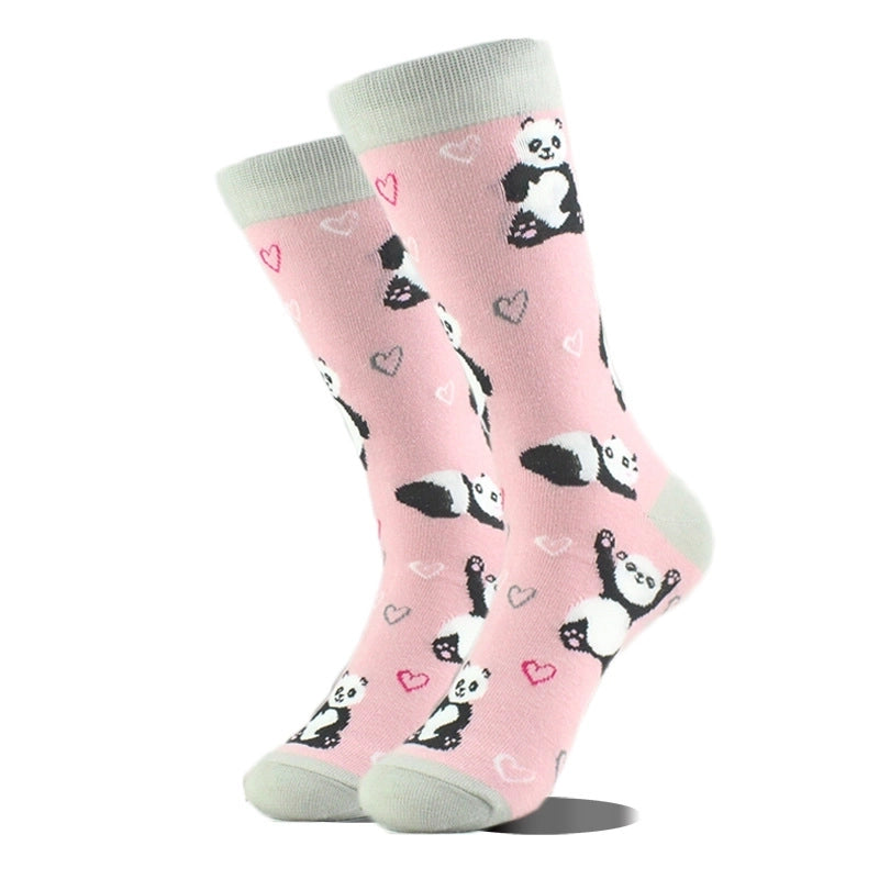 Unisex Cute Printing Animal Color Block Cotton Ankle Socks A Pair