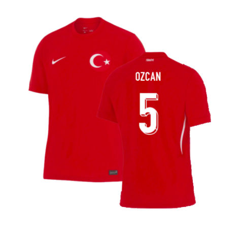 Maillot Turquie Berkay Özcan 5 Extérieur Euro 2024