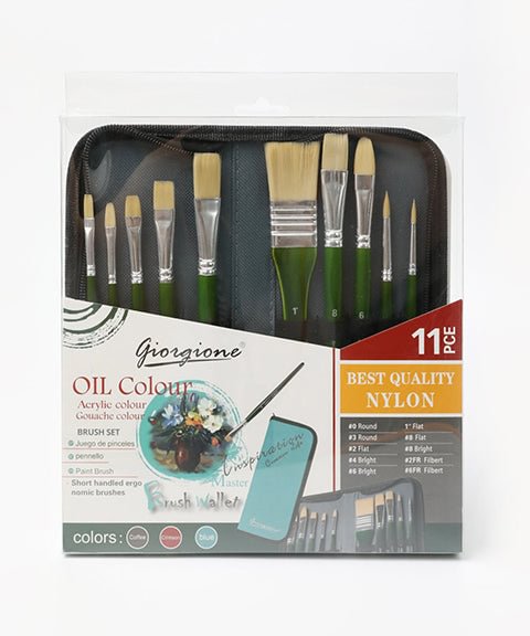 11 pcs Nylon Oil Color Painting Brush Set-Himinee.com