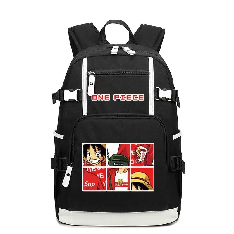 Buzzdaisy One Piece #1 USB Charging Backpack School NoteBook Laptop Travel Bags