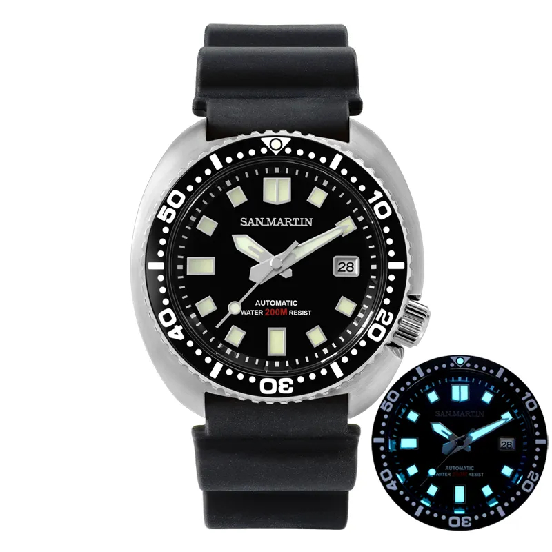 San Martin diving watch 6309 abalone watch male SN057 San Martin Watch san martin watchSan Martin Watch