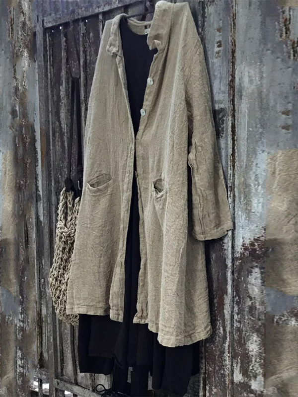 Solid Color Cotton And Linen Shirt Cotton And Linen Shirt hjn Shicloths