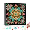Neonfarbenes Mandala-Muster speziell geformte 5D-DIY-Teilbohrer-Diamanten-Punkte, Edelstein-Kunst-Kits mit Rahmen, Diamanten-Gem&auml;lde, Edelstein-Kunst 