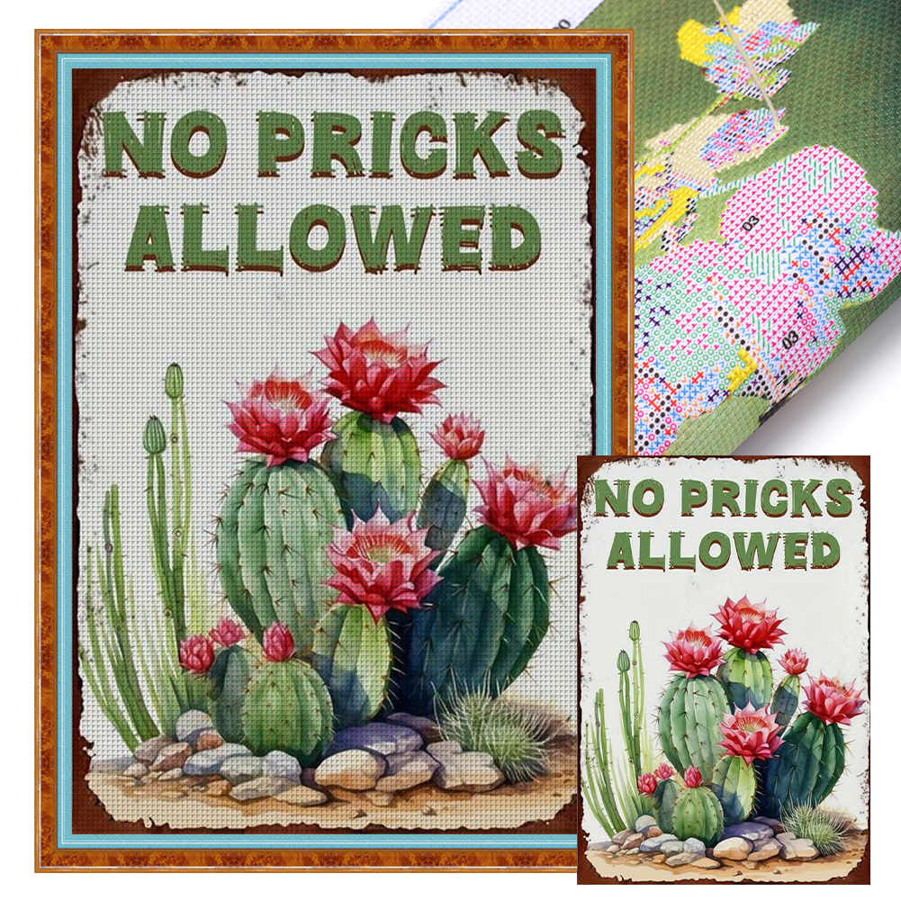 Cactus Full 11CT Pre-stamped Canvas(40*60cm) Cross Stitch