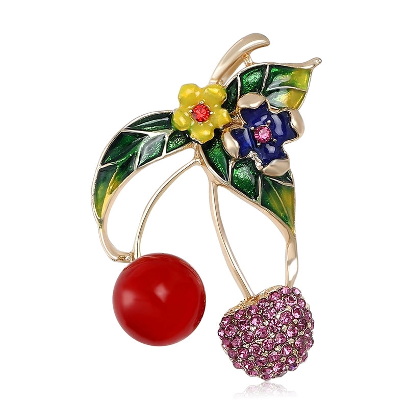 Lady Pin Cherry Alloy Women’s Brooches