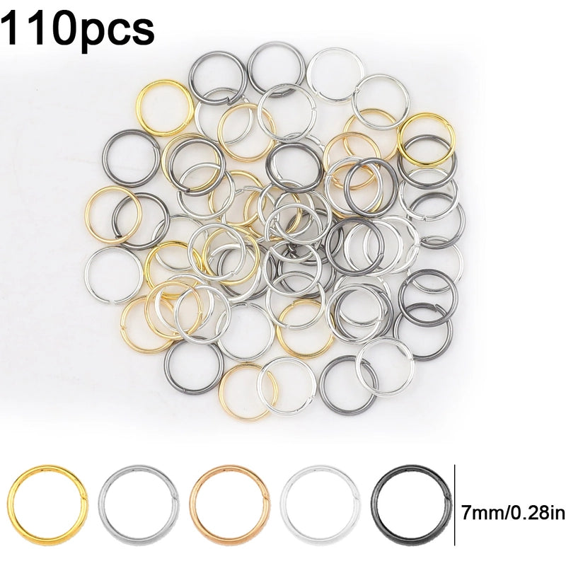 1 Set Diameter 3mm Diameter 4mm Diameter 5mm Alloy Solid Color Open Jump Rings Jewelry Accessories
