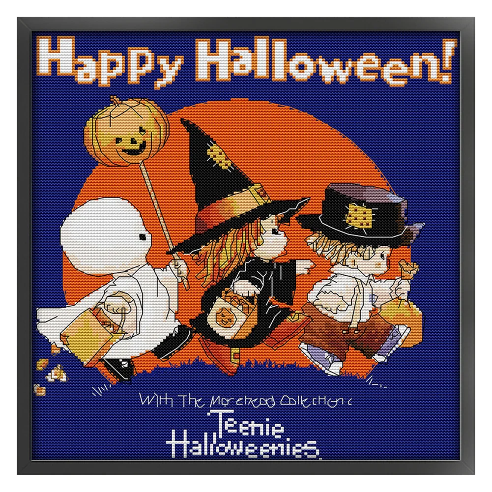 11CT Full Stamped Cross Stitch - Brown Bear Mother Child(Canvas|45*45CM) - Eco-Friendly Cotton Thread