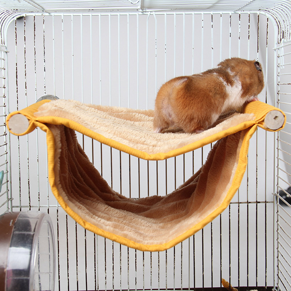 

Double-layer Hamster House Guinea Pig Pet Plush Warm Hammock Hanging Cage, 501 Original