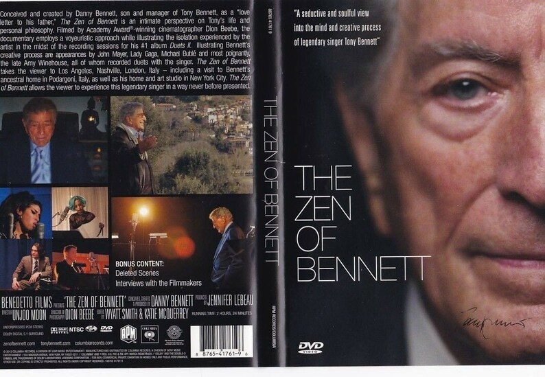 Tony bennett signed autographed the zen of bennett dvd