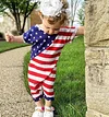 Baby Girls&boys Fourth of July Independence Day Stars and Stripes Romper