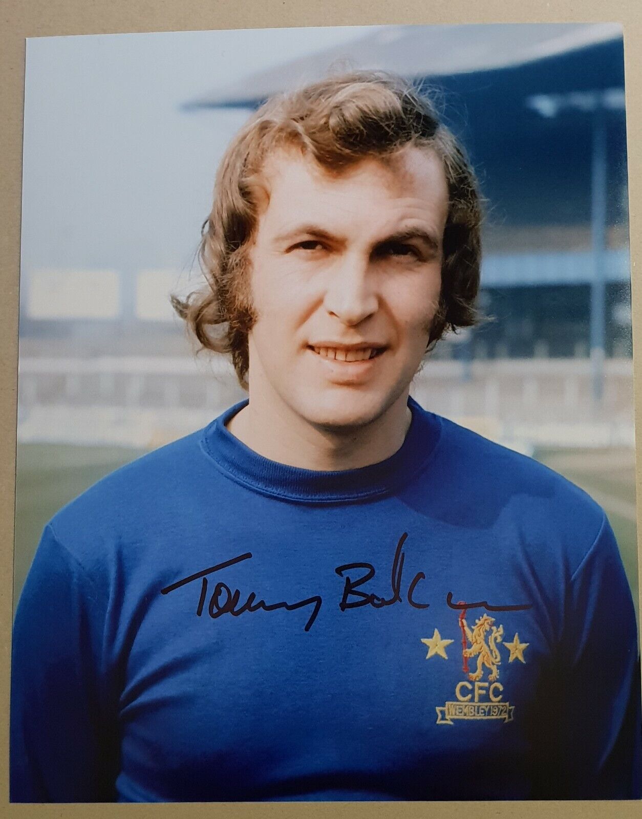 Tommy Baldwin hand-signed 10x8 Photo Poster painting pictured playing for Chelsea