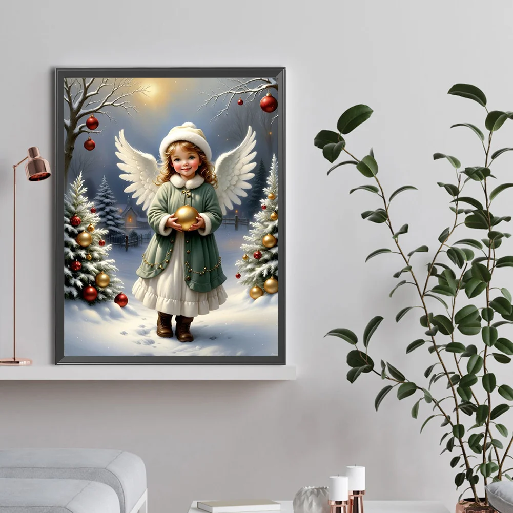 Full Round Diamond Painting 30*40cm - Little Angel Girl
